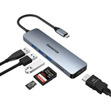 Hub Usb C 6 En 1 Hdmi Usb 3.0 Para Macbook Pro/air