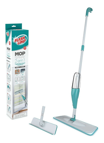 Esfregão Mop Spray 2 Em 1 Limpeza Piso E Vidros Flash Limp