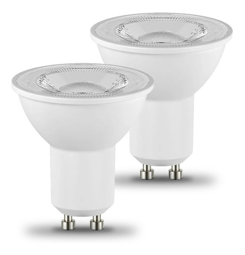 Lampara Led Gu10 7w Dimerizable Fria Calida Dicroica Pack X2