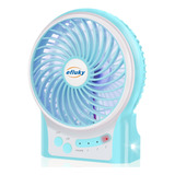 Ventilador De Escritorio Efluky Portatil Silencioso Azul