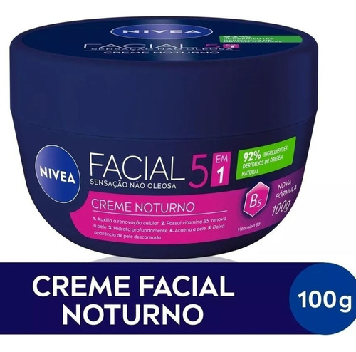 Nívea Creme Facial Noturno Sensação Não Oleosa 100ml/100g