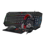 Kit Gamer 4 En 1 Gamenote Kb501 Teclado Mouse Audífono Pad