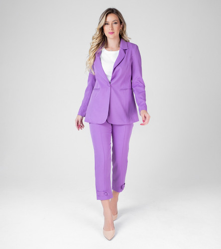 Conjunto Blazer E Calça Alfaiataria Feminino