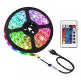 Cinta Luces Led Tira Rgb 5050 5m Usb 5 Metros Control Remoto