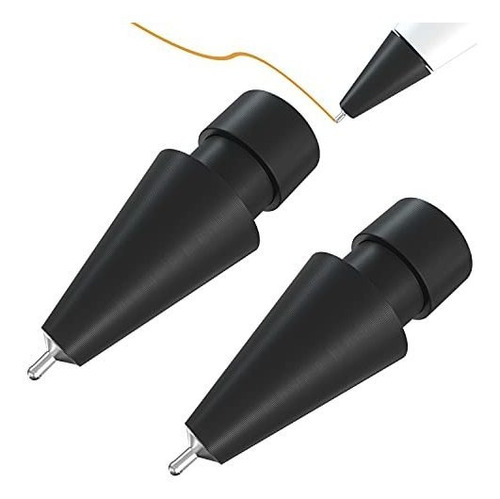 2 Puntas Mejoradas Para Apple Pencil Mayor Precision - Negro