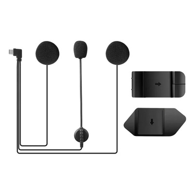 Audífonos Auriculares y Micrófono Con Conector Tipo C, Base Clip y Adhesiva Para Intercomunicador Ejeas V6 Pro Plus, V4 Plus , V7, Q7 y Q8 | Meses sin interés