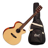 Guitarra Electroclasica Cort Cec3 Ns Funda Corte - Oddity