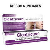 Kit Cicatricure Gel Cicatrizes E Estrias Com 6un De 60g Cada