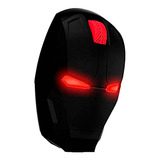 Mouse Iron Man Negro Gamer Alambrico