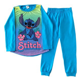 Pijama Manga Larga Disney Stitch Original Mundo Manias