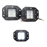 Par Faros 8 Led Lupa 5d Cuadrado Defensa Empotrable Estrob