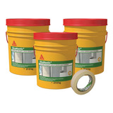 3 Canecas 27kg Estuco Plastico Para Interiores Sika Mastic 