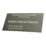 Placa Metálica Grabada Laser 10x15 Cm Urna Trofeo Cripta