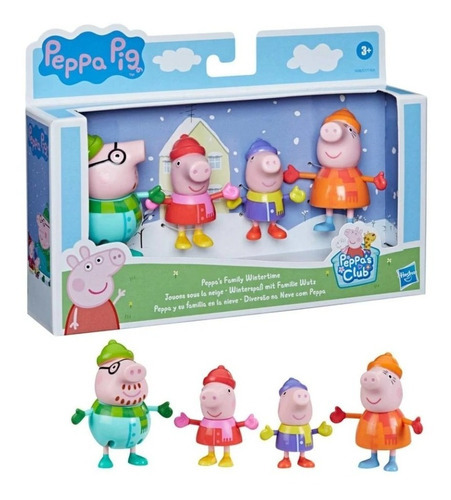 Peppa Pig Set Pepa Y Su Familia En La Nieve Hasbro