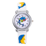 Reloj Infantil Con Estampado De Delfines, Reloj Para Niños C