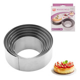 Set De 6 Anillos Molde Circulo Para Tortas Mousse