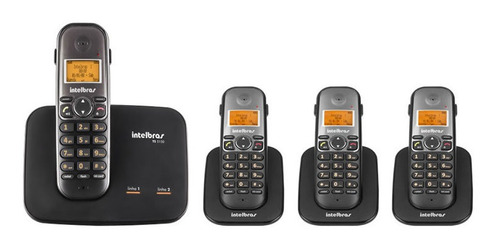 Kit Telefone 2 Linhas Ts 5150 + 3 Ramais Ts 5121 Intelbras