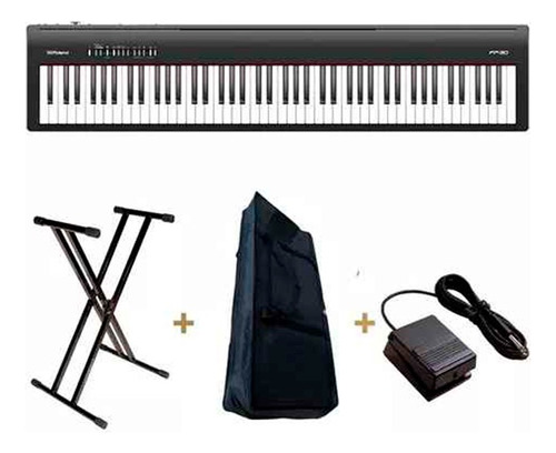 Piano Electrico Roland Fp30 88 Teclas Peso + Soporte + Funda