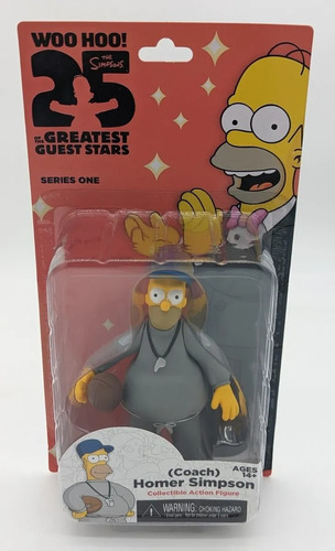 Figura De The Simpsons Homero Simpson Coach Línea Neca