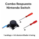 1 Joystick Análogo Negro Joycon +kit Destornillador Switch