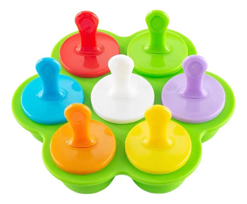 Molde De Silicona Para Helados Paletas + Palitos Multicolor