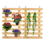 Treliça Painel Jardim Vertical Madeira Suporte 2 Un 60x40cm