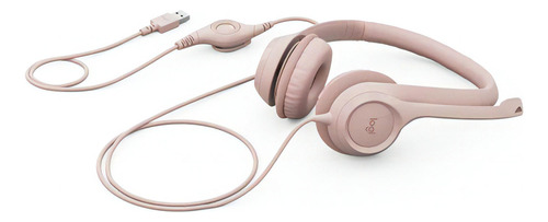 Headset Logitech H390 Usb Rose Cor Rosa