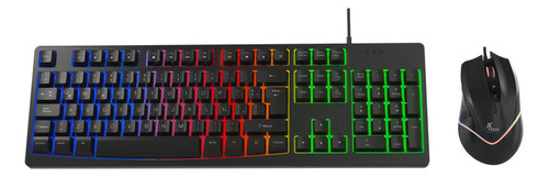 Combo Teclado Y Mouse Gamer Xtech Xtk-530s Retroiluminado Pc Color Del Teclado Negro