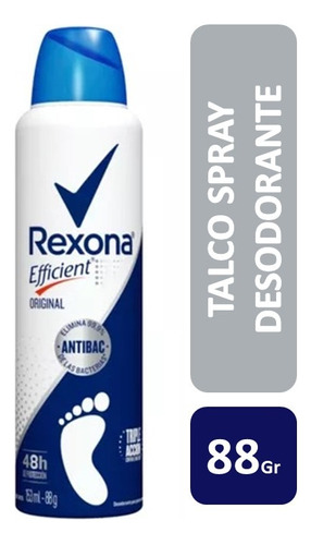 Talco Desodorante Para Pies Rexona Efficient  Antibac