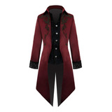 Crubelon Hombres Steampunk Vintage Tailcoat Jacket Gothic Vi