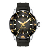 Reloj Tissot Seastar 2000 Professional Powermatic 80 Hombre Color De La Malla Negro Color Del Bisel Negro Color Del Fondo Negro