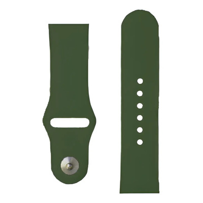 Correa De Silicón Para Smartwatch De 42/44mm Color Verde Oscuro 4.2 Cm