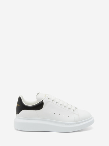 Tenis De Diseñador Alexander Mcqueen Unisex Talon Negro Piel