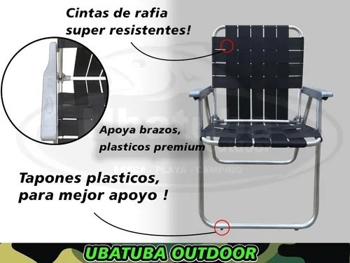 Silla Reposera Aluminio Reforzada 100 Kg Promo X 3 Unidades