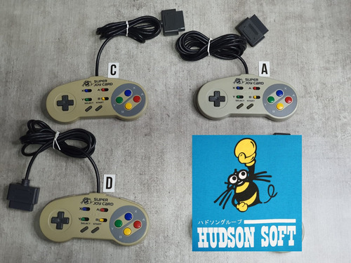 Lote C/ 3 Controles Turbo Super Nintendo Hudson Licenciado 