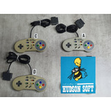 Lote C/ 3 Controles Turbo Super Nintendo Hudson Licenciado 