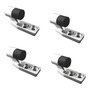 Kit 4 Topes Para Vidrio Ducasse Cs Plateado