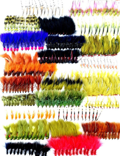 Combo Moscas Fly Cast Streamer Para Trucha Woolly Bugger X12