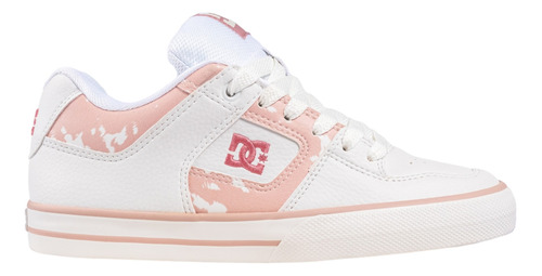 Zapatillas Dc Shoes Modelo Pure Blanco Rosa Exclusiva Mujer