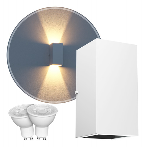 20x Arandela Externa Duplo Foco Longo + Led Dicroica Mf164