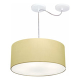 Lustre C/ Desvio De Centro Md-4151 Cupula Tec 50x25 Algodão