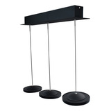 Lampara Colgante Decorativa Techo Minimalista 3 Luces Negro