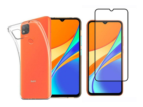 Funda Tpu Blanda + Vidrio  P/ Xiaomi Redmi 9c / Redmi 10a