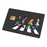 Sticker Para Tarjeta Credito/debito - Simpsons Abbey Road