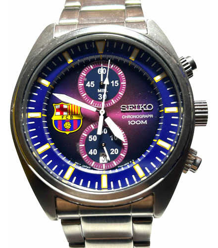 Reloj Seiko Quartz Metálico Cronógrafo Barcelona Ref.snn265p