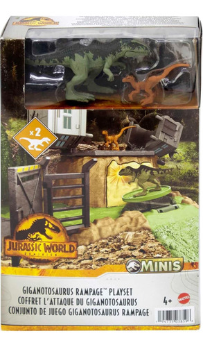 Jurassic World Minis Set Juego Gigantosaurus Rampage Mattel