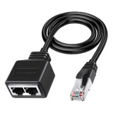 Adaptador Lan Ethernet Rj45 Macho A 2 Hembras, Divisor Rj45