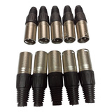 Conector Plug Xlr Macho Combo 10 Unidades