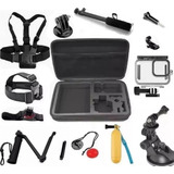 Kit Para Gopro Hero 9 Black Mala Caixa Estanque Tripé 3 Way