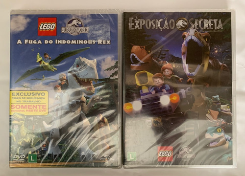 2 Dvds Lego Jurassic World Exposição Secreta Fuga Indominous